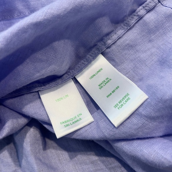 Lilly Pulitzer Pastel Purple Sarasota Linen Tunic Top - Picture 4 of 5